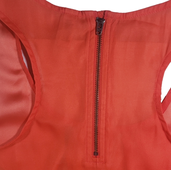 Gap Sleeveless Orange Flowy Top Size Small - Picture 2 of 8